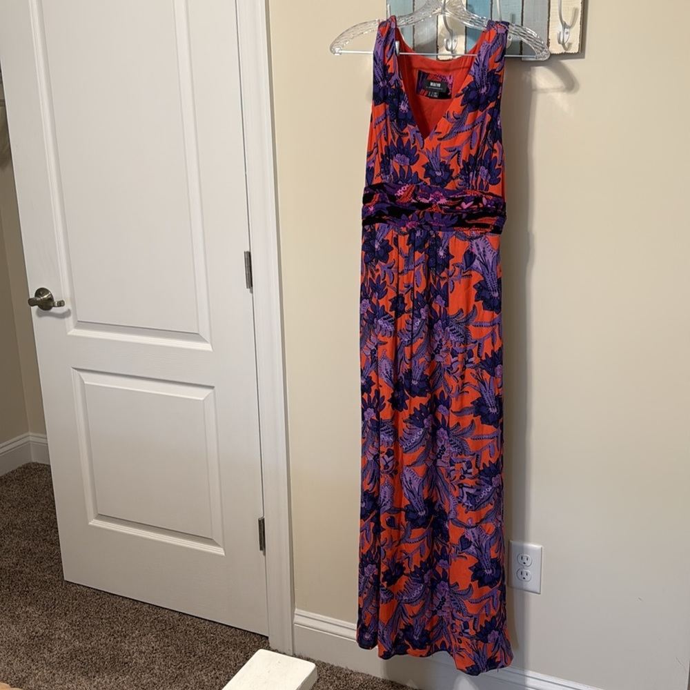 Maeve by Anthropologie Women’s Floral Macie Maxie Dress / Size 4 / Purple Coral